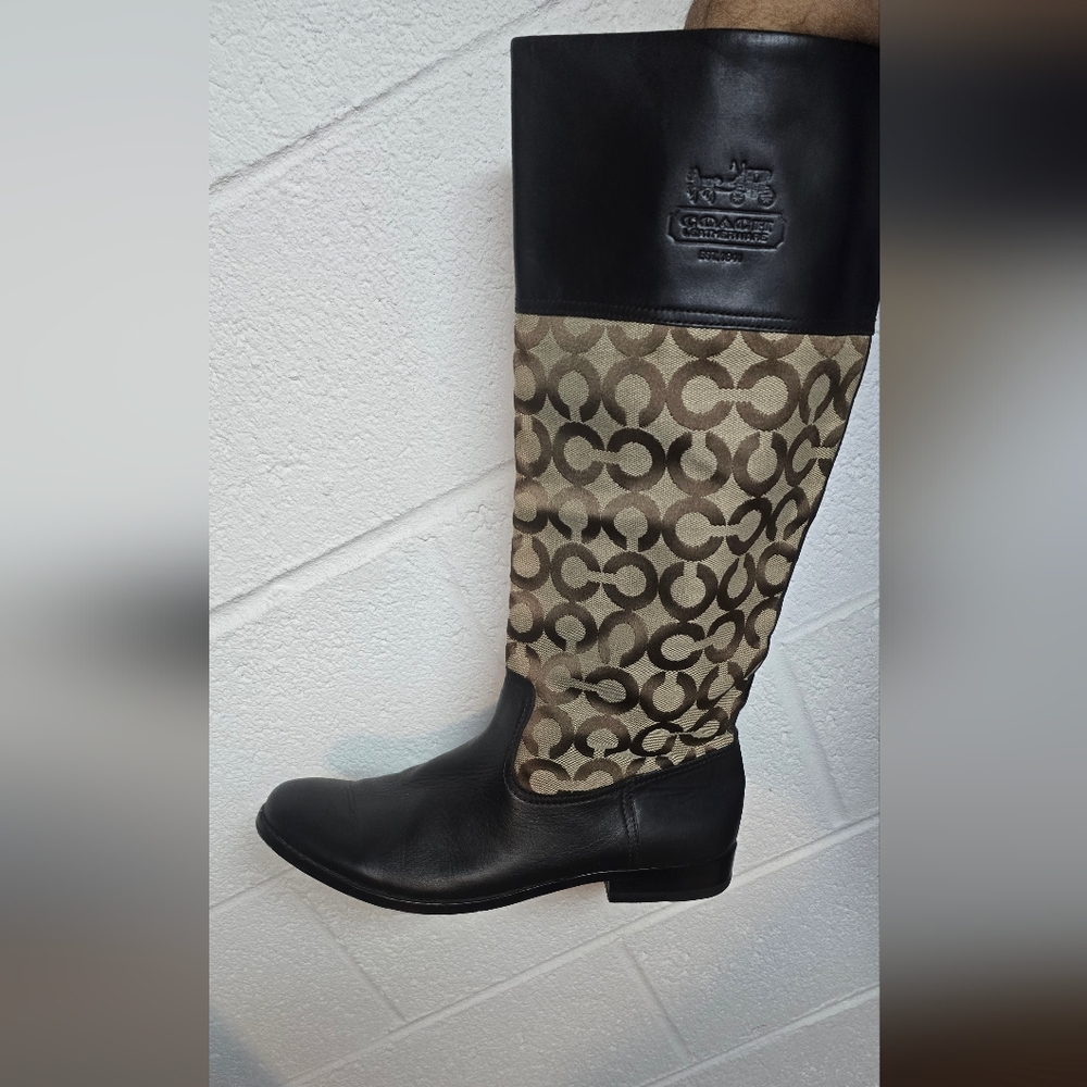 Coach Chrissi Signature Tall Riding Boots Size 10